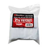 KleenBore 250-pack white cleaning patches for .38-.45 cal and .410-20ga